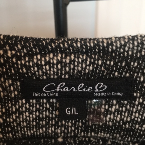 Charlie B Large Black and White Cardigan - Picture 6 of 8